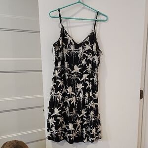 P2P 20" George Black and White Tropical Mini Dress